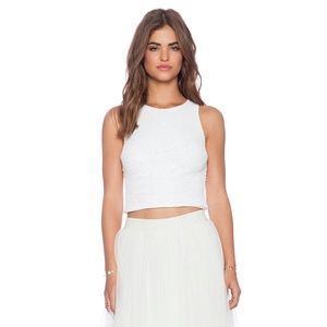 Bailey 44 You're The Top Cropped Sequin Tank XS